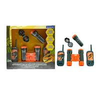 Lexibook Set d’aventurier Dinosaure pour enfants – Talkies-Walkies 120m, jumelles, lampe Gris/Orange