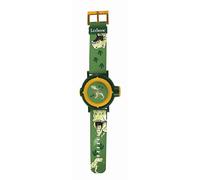 Lexibook - Dinosaure Montre Bracelet Ajustable écran Digital avec 20 Projections de l'univers Dinosaure - pour Enfant - Vert et Jaune - DMW050DINOLXB