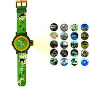 Lexibook, Dinosaure, Montre Bracelet Ajustable écran Digital avec 20 Projections de l'univers Dinosaure, pour Enfant, Vert/Jaune, DMW050DINO