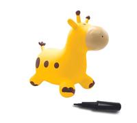 Lexibook Girafe sauteuse gonflable BG050GI – jeu d'intérieur et d'extérieur, pompe manuelle, jaune