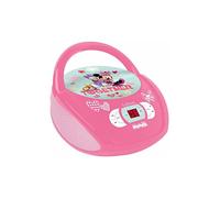 LEXIBOOK Disney Junior Minnie Mouse lecteur CD, Prise micro, Entrée line-in, Pile ou Secteur, Rose/Blanc, RCD108MN