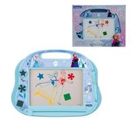 Lexibook, Disney La Reine des Neiges Tableau de Dessin magnétique, Tablette créative A5 avec Stylo, tampons et Curseur effaceur, Jouet d'activité pour Enfants à partir de 3 Ans, Bleu, CRFZ550