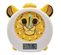 Lexibook, Disney Le Roi Lion, Simba, Mon Compagnon de Nuit Éducatif, Réveil, veilleuse, simulateur d'aube, minuterie, Double Affichage de l'heure, Batterie Rechargeable, Jaune, RLT100AN