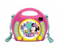 Lexibook, Disney Minnie, Lecteur CD avec 2 Microphones, Fonction de Programmation, Prise écouteurs, pour Enfant, sur Secteur ou Piles, Rose/Bleu, RCDK100MN
