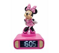 Réveil digital Minnie 3D avec veilleuse lumineuse et effets sonores - LEXIBOOK - Pile - Rose et noir