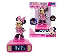 Lexibook, Disney Minnie, Réveil veilleuse Minnie, Sons et mélodies, Ecran LCD rétro-éclairé, Lumineux, Snooze, Rose, RL800MNLXB