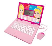 Lexibook, Disney Princess JC598DPi3 Ordinateur Portable éducatif et bilingue Allemand/Anglais Jouet pour Fille avec 124 activités pour Apprendre, Jouer à des Jeux et de la Musique Rose