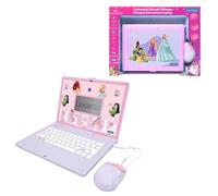 Lexibook, Disney Princess, Ordinateur Portable Éducatif Bilingue, Anglais et Français, 164 Activités , Jeux d'apprentissage, Souris et Clavier Réalistes, Grand Écran, Rose/Violet, JC601DPi1LXB