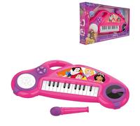 Lexibook Disney Princess Piano électronique pour Enfants avec Effets Lumineux, Microphone, Batterie, Haut-Parleur intégré, mélodies de démonstration, Lecteur DJ, Rose/Violet, K704DPLXB