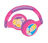 Lexibook Disney Princesses Casque Audio Enfant 2-en-1 Bluetooth et Filaire - Stéréo, sans Fil, Filaire, Son limité, Pliable, Ajustable, HPBT010DPLXB