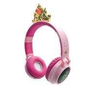 Lexibook, Disney Princesses Casque Bluetooth, HPBT015DPLXB | Couronne de princesse, Effets lumineux, limite 85dB, Pliable, rechargeable