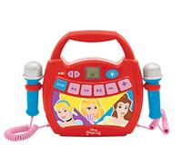 Lexibook- Disney Princesses, Mon Premier Lecteur Musical karaoké avec micros, sans Fil, Fonctions Enregistrement et Changement de Voix, pour Enfant, rouge, MP300DPZ