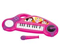 Lexibook, Disney Princesses, Piano électronique pour Enfants avec Effets Lumineux, Microphone, Batterie, Haut-Parleur intégré, mélodies de démonstration, Lecteur DJ, Rose/Violet, K704DP