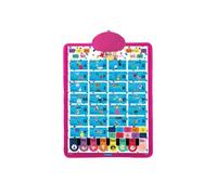 Lexibook, Disney Princesses, Poster éducatif bilingue, vocabulaire, Musique, Quiz, JCMAT10DPi1