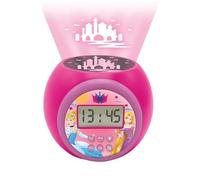 Lexibook, Disney Princesses Réveil Projecteur, RL977DPLXB | Projection au plafond, minuterie, écran LCD, snooze, sur pile, Rose