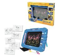 Lexibook Ardoise électronique lumineuse Stitch – Effet néon, 8 lumières, 6 modèles – Bleu TU