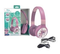 Lexibook, Disney Stitch, Casque Audio 2-en-1 Angel, Bluetooth & Filaire avec Micro et Boutons de contrôle, Pliable et Ajustable, Batterie Rechargeable Longue durée, Rose, HPBT010D1LXB
