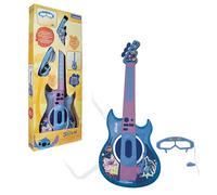 Lexibook, Disney Stitch, Guitare électronique avec Micro et Lunettes pour Chanter avec Style, 2 Modes de Jeu, Mélodies de démonstration, Effets Lumineux, Bleu, K260DLXB