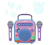 Lexibook Enceinte sans-fil Disney Stitch BTC050D avec 2 micros Rose/Bleu