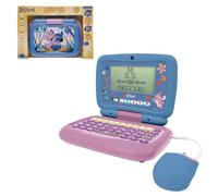Lexibook, Disney Stitch, Laptop Éducatif Français/Anglais, JC398Di1LXB | Ordinateur portable bilingue 40 activités, lecture, musique et commandes réalistes, rose/bleu