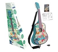 Lexibook, Disney Stitch, Ma première Guitare Acoustique en Bois, 6 Cordes en Nylon, 78 cm, Guide d'apprentissage, médiator et Sangle fournis, Bleu, K2000DLXB
