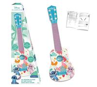 Lexibook, Disney Stitch, Ma première Guitare pour Enfant, 6 Cordes en Nylon, 53 cm, Guide Inclus, Bleu, K200DLXB