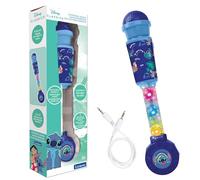 Lexibook, Disney Stitch, Microphone Lumineux pour Enfant, Jouet Musical, Haut-Parleur intégré, Effets Lumineux, Prise Aux-in, Bleu, MIC90D