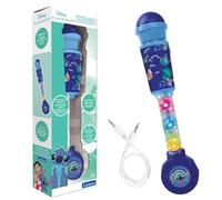 Lexibook, Disney Stitch, Microphone Lumineux pour Enfant, Jouet Musical, Haut-Parleur intégré, Effets Lumineux, Prise Aux-in, Bleu, MIC90DLXB