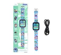 Lexibook, Disney Stitch, Montre Appareil Photo Selfie, Écran Tactile HD, Appareil Photo 720p, Lecteur MP3, Haut-Parleur intégré, Dictaphone, Podomètre, 5 Jeux, Bleu, DMW070DLXB