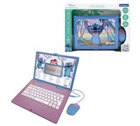 Lexibook Disney Stitch, Ordinateur éducatif bilingue Français/Néerlandais, Jouet pour Enfants avec 124 activités pour Apprendre, s'amuser et Jouer du Piano, Bleu, JC598Di10LXB