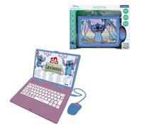 Lexibook, Disney Stitch, Ordinateur éducatif bilingue Italien/Anglais, Jouet pour Enfants avec 124 Activités et Jeux de Langue, Écriture, Mathématiques, Logique, Musique, Violet/Bleu, JC598Di5LXB