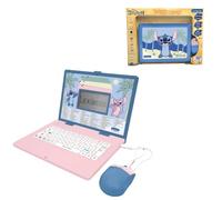 Lexibook, Disney Stitch, Ordinateur Éducatif Bilingue, Néerlandais et Français, 164 Activités, Mathématiques, Jeux de Logique, Rose/Bleu, JC601Di10LXB