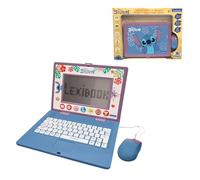 Lexibook, Disney Stitch, Ordinateur éducatif bilingue Stitch avec 170 activités Anglais/Italien, JC599Di5
