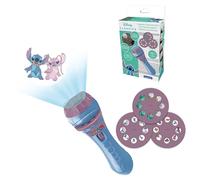 Lexibook - Disney Stitch - Projecteur d'histoires, Lampe Torche et projecteur Stitch avec 3 disques, 24 Images, créez Vos Propres Histoires, LTC050DLXB