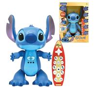 LEXIBOOK, Disney Stitch STITCHi2LXB Jouet interactif bilingue Anglais Espagnol Contrôle par gestes et télécommande, réaction au Toucher, programmable, Deux Vitesses, Bleu