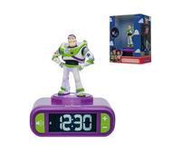 Lexibook, Disney Toy Story Buzz l'Eclair, Réveil numérique, Figurine veilleuse 3D, Effets sonores, Écran LCD rétroéclairé, Fonction Snooze, Violet et Vert, RL800TSLXB