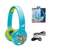 Lexibook, Disney Toy Story, Casque 2 en 1 Bluetooth et Filaire Pliable avec limitation de Son, Bleu, HPBT010TSLXB