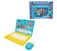 Lexibook, Disney Toy Story, Ordinateur Portable éducatif bilingue, 164 activités en Anglais et Espagnol, Jeux d'apprentissage, écran LCD, Bleu et Jaune, JC601TSi2LXB