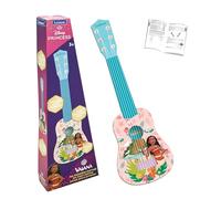 Lexibook, Disney Vaiana, Ma première Guitare pour Enfants, 6 Cordes en Nylon, 53 cm, Guide Inclus, Rose/Bleu, K200VN