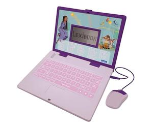Lexibook, Disney Wish, Ordinateur éducatif bilingue FRANÇAIS/Anglais, Jouet pour Enfants avec 124 activités pour Apprendre, s'amuser et Jouer du Piano, Violet, JC598WIi1