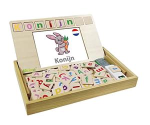 Lexibook, École de Vocabulaire Bilingue, EDU100i10 | Français/Néerlandais, 50 fiches mots, Alphabet