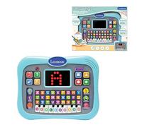 Lexibook Éducative, bilingue Espagnol/Anglais, Tablette parlante avec écran pour Apprendre l'alphabet, Les Chiffres et Les Animaux, Mode Piano et Quiz interactifs, Couleur Bleue (JCPAD007i2)
