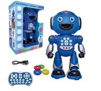 Lexibook, ELO Powerman, Intelligence Artificielle/IA Robot, ROBAI28FRLXB | Robot francophone à Intelligence Artificielle/IA, jeux éducatifs, yeux animés et contrôle parental sécurisé, bleu