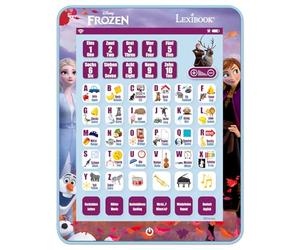 Lexibook Frozen Bilingual Talking Educational Tablette, Jouet pour Apprendre Les Lettres, Les Chiffres, Le vocabulaire et la Musique, Langues Allemand/Anglais, Bleu, JCPAD002FZi3LXB
