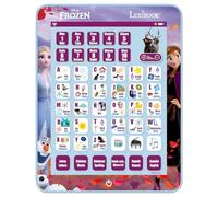 LEXIBOOK Frozen JCPAD002FZi2LXB Tablette éducative parlante bilingue pour Apprendre Les Lettres, Les Chiffres, Le vocabulaire et la Musique, Langues Espagnol/Anglais, Bleu
