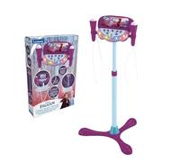 Lexibook Frozen La Reine des Neiges Enceinte lumineuse sur pied pour enfant, jeu musical, hauteur ajustable, effets lumineux, 2 microphones inclus, prise pour MP3, prise Aux-in, violet/bleu, S160FZLXB