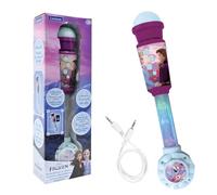 Lexibook Frozen La Reine des Neiges Microphone Lumineux pour Enfant, Jeu Musical, Haut-Parleur intégré, Effets Lumineux, Prise Aux-in, Violet/Bleu, MIC90FZLXB