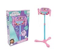 Lexibook, Gabby et la Maison Magique, Enceinte Bluetooth Lumineuse sur Pied pour Enfant, Jeu Musical, Hauteur Ajustable, Effets Lumineux, 2 Microphones Inclus, S160GDHLXB