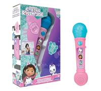 Lexibook, Gabby et la Maison Magique, Microphone Lumineux pour Enfant, Jeu Musical, Haut-Parleur intégré, Effets Lumineux, mélodies de démonstration, Rose/Bleu, MIC80GDHLXB