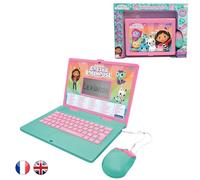 Lexibook, Gabby et la Maison Magique, Ordinateur éducatif bilingue FRANÇAIS/Anglais, 124 activités de Langue, écriture, mathématiques, logique, Musique et Jeux, Rose/Bleu, JC598GDHi1LXB